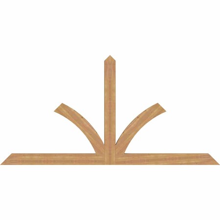 Ekena Millwork Richland Timber Gable Bracket, Western Red Cedar, 108"W x 54"H x 3 1/2"D x 5 1/2"F, 12/12 Pitch GBW108X54X0406RIC00SWR